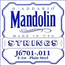 D'Addario J6701 Nickel Mandolin Single String .011