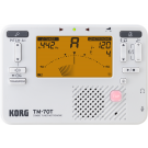 Korg TM70 Tuner Metronome W/ Contact Mic White