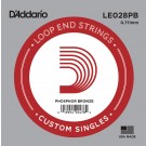 D'Addario LE028PB Phosphor Bronze Loop End Single String .028