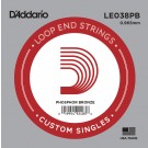 D'Addario LE038PB Phosphor Bronze Loop End Single String .038