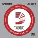 D'Addario LE047PB Phosphor Bronze Loop End Single String .047