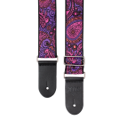 XTR - LS336  Guitar Strap Vintage paisley purple and pink