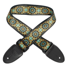 XTR LS400 - Guitar Strap. Turquoise/yellow.