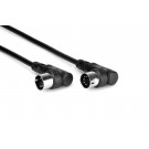 Hosa - MID-305RR - Right-angle MIDI Cable, Right-angle 5-pin DIN to Same, 5 ft