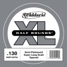D'Addario NHR130T Half Round Bass Guitar Single String Long Scale .130 Tapered
