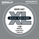 D'Addario NHR130T Half Round Bass Guitar Single String Long Scale .130 Tapered