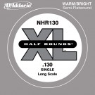 D'Addario NHR130 Half Round Bass Guitar Single String Long Scale .130