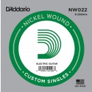 D'Addario NW022 Nickel Wound Electric Guitar Single String .022