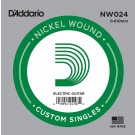 D'Addario NW024 Nickel Wound Electric Guitar Single String .024