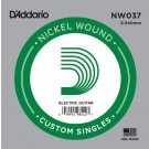 D'Addario NW037 Nickel Wound Electric Guitar Single String .037