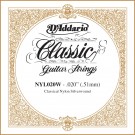 D'Addario NYL020W Silver-plated Copper Classical Single String .020 