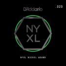 D'Addario NYXL Nickel Wound Electric Guitar Single String .020