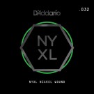 D'Addario NYXL Nickel Wound Electric Guitar Single String .032