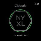 D'Addario NYXL Nickel Wound Electric Guitar Single String .033