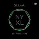 D'Addario NYXL Nickel Wound Electric Guitar Single String .034