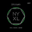 D'Addario NYXL Nickel Wound Electric Guitar Single String .037