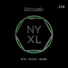 D'Addario NYXL Nickel Wound Electric Guitar Single String .038