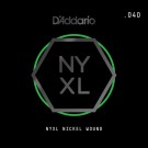 D'Addario NYXL Nickel Wound Electric Guitar Single String .040