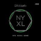 D'Addario NYXL Nickel Wound Electric Guitar Single String .060
