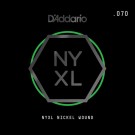 D'Addario NYXL Nickel Wound Electric Guitar Single String .070