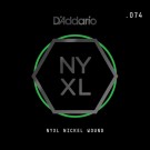 D'Addario NYXL Nickel Wound Electric Guitar Single String .074