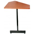 On Stage Workstation Corner Accessory Table in Rosewood/Black Steel Frame
