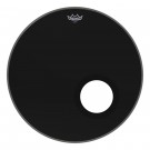 Remo 22" Ebony Powerstroke 3 Bass Drumhead with 5" Black DynamO Installed