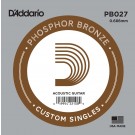D'Addario PB027 Phosphor Bronze Wound Acoustic Guitar Single String .027