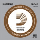 D'Addario PB042 Phosphor Bronze Wound Acoustic Guitar Single String .042