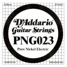 D'Addario PNG023 Pure Nickel Electric Guitar Single String .023