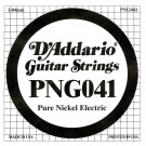 D'Addario PNG041 Pure Nickel Electric Guitar Single String .041