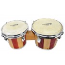 Percussion Plus 6 & 7" Wooden Bongos in 2-Tone Gloss Natural Lacquer Finish