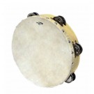 Percussion Plus 8" Wooden Tambourine with Head & 6-Double Rows of Jingles