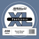 D'Addario PSB030 ProSteels Bass Guitar Single String Long Scale .030