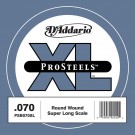 D'Addario PSB070SL ProSteels Bass Guitar Single String Super Long Scale .070