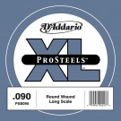 D'Addario PSB090 ProSteels Bass Guitar Single String Long Scale .090