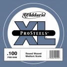 D'Addario PSB100M ProSteels Bass Guitar Single String Medium Scale .100