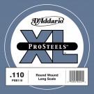 D'Addario PSB110 ProSteels Bass Guitar Single String Long Scale .110