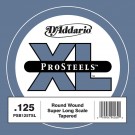 D'Addario PSB125TSL ProSteels Bass Guitar Single String Super Long Scale .0125Tapered