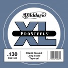 D'Addario PSB130T ProSteels Bass Guitar Single String Long Scale .130 Tapered