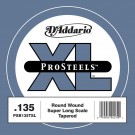 D'Addario PSB135TSL ProSteels Bass Guitar Single String Super Long Scale .135 Tapered