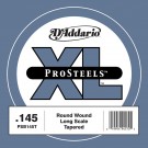 D'Addario PSB145T ProSteels Bass Guitar Single String Long Scale .145 Tapered