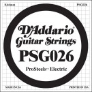 D'Addario PSG026 ProSteels Electric Guitar Single String .026