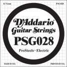 D'Addario PSG028 ProSteels Electric Guitar Single String .028