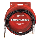 Carson - ROK06SL Rocklines 6 foot noiseless guitar cable. Black