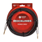 Carson - ROK10ST Rocklines 10 foot stereo instrument/audio cable. Black
