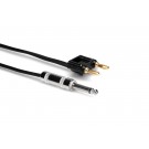 Hosa - SKZ-603BN - Speaker Cable, Hosa 1/4 in TS to Dual Banana, Black Zip, 3 ft