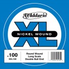 D'Addario SXL100 Nickel Wound Double Ball-End Bass Guitar Single String Long Scale .100