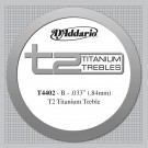 D'Addario T2 Titanium Treble Classical Guitar Single String Extra-Hard Tension Second String