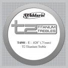 D'Addario T2 Titanium Treble Classical Guitar Single String Normal Tension First String